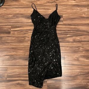 Black sequin dress